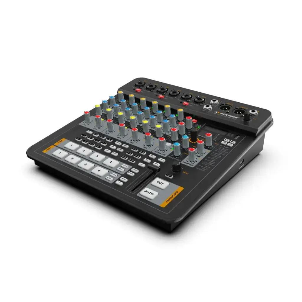 AVMATRIX SHARK S4M Video Switcher with Audio Mixer